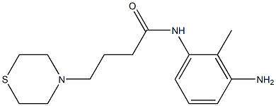 N-(3-amino-2-methylphenyl)-4-(thiomorpholin-4-yl)butanamide 化学構造式