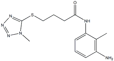 N-(3-amino-2-methylphenyl)-4-[(1-methyl-1H-1,2,3,4-tetrazol-5-yl)sulfanyl]butanamide|