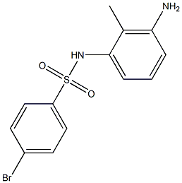 N-(3-amino-2-methylphenyl)-4-bromobenzenesulfonamide 化学構造式