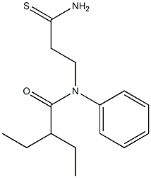 N-(3-amino-3-thioxopropyl)-2-ethyl-N-phenylbutanamide Structure