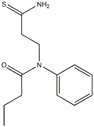 N-(3-amino-3-thioxopropyl)-N-phenylbutanamide Structure