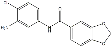 N-(3-amino-4-chlorophenyl)-1,3-benzodioxole-5-carboxamide 结构式