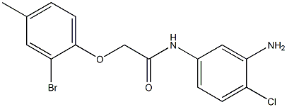 N-(3-amino-4-chlorophenyl)-2-(2-bromo-4-methylphenoxy)acetamide,,结构式