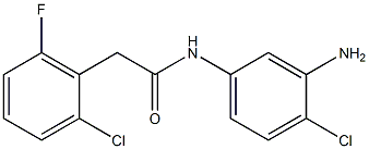 N-(3-amino-4-chlorophenyl)-2-(2-chloro-6-fluorophenyl)acetamide Struktur