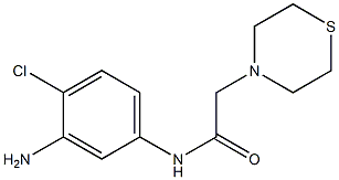 N-(3-amino-4-chlorophenyl)-2-(thiomorpholin-4-yl)acetamide Struktur