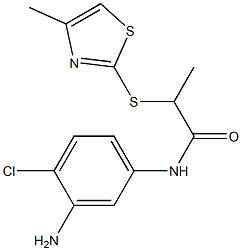 N-(3-amino-4-chlorophenyl)-2-[(4-methyl-1,3-thiazol-2-yl)sulfanyl]propanamide Structure