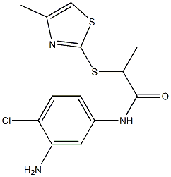 N-(3-amino-4-chlorophenyl)-2-[(4-methyl-1,3-thiazol-2-yl)sulfanyl]propanamide