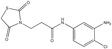 N-(3-amino-4-chlorophenyl)-3-(2,4-dioxo-1,3-thiazolidin-3-yl)propanamide Struktur