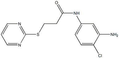 N-(3-amino-4-chlorophenyl)-3-(pyrimidin-2-ylsulfanyl)propanamide Structure