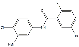 N-(3-amino-4-chlorophenyl)-5-bromo-2-fluorobenzamide 结构式