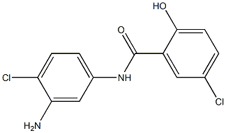 N-(3-amino-4-chlorophenyl)-5-chloro-2-hydroxybenzamide Struktur