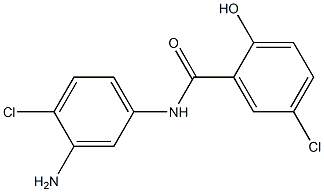 N-(3-amino-4-chlorophenyl)-5-chloro-2-hydroxybenzamide 化学構造式