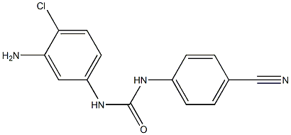 N-(3-amino-4-chlorophenyl)-N'-(4-cyanophenyl)urea,,结构式