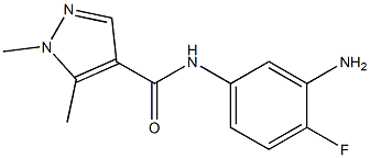 N-(3-amino-4-fluorophenyl)-1,5-dimethyl-1H-pyrazole-4-carboxamide 化学構造式