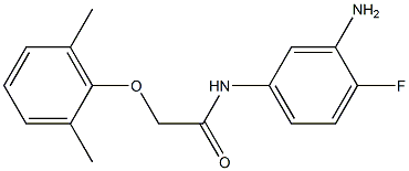 N-(3-amino-4-fluorophenyl)-2-(2,6-dimethylphenoxy)acetamide 化学構造式