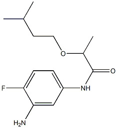 N-(3-amino-4-fluorophenyl)-2-(3-methylbutoxy)propanamide Structure