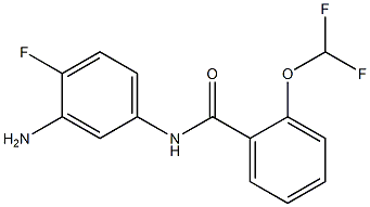 N-(3-amino-4-fluorophenyl)-2-(difluoromethoxy)benzamide 结构式