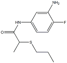 N-(3-amino-4-fluorophenyl)-2-(propylsulfanyl)propanamide Struktur