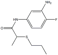 N-(3-amino-4-fluorophenyl)-2-(propylsulfanyl)propanamide