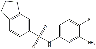 N-(3-amino-4-fluorophenyl)-2,3-dihydro-1H-indene-5-sulfonamide 结构式
