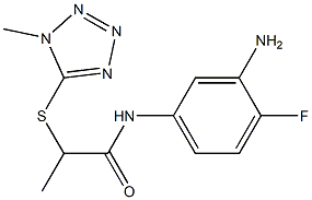 N-(3-amino-4-fluorophenyl)-2-[(1-methyl-1H-1,2,3,4-tetrazol-5-yl)sulfanyl]propanamide Structure