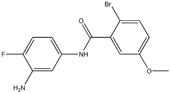 N-(3-amino-4-fluorophenyl)-2-bromo-5-methoxybenzamide Struktur