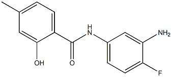 N-(3-amino-4-fluorophenyl)-2-hydroxy-4-methylbenzamide Struktur