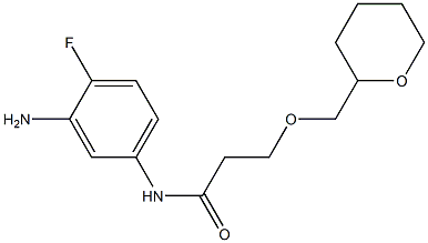 N-(3-amino-4-fluorophenyl)-3-(oxan-2-ylmethoxy)propanamide