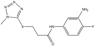 N-(3-amino-4-fluorophenyl)-3-[(1-methyl-1H-1,2,3,4-tetrazol-5-yl)sulfanyl]propanamide Struktur