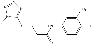 N-(3-amino-4-fluorophenyl)-3-[(1-methyl-1H-1,2,3,4-tetrazol-5-yl)sulfanyl]propanamide Structure