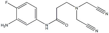 N-(3-amino-4-fluorophenyl)-3-[bis(cyanomethyl)amino]propanamide Struktur