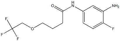 N-(3-amino-4-fluorophenyl)-4-(2,2,2-trifluoroethoxy)butanamide 化学構造式