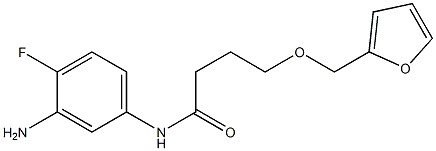 N-(3-amino-4-fluorophenyl)-4-(2-furylmethoxy)butanamide 化学構造式