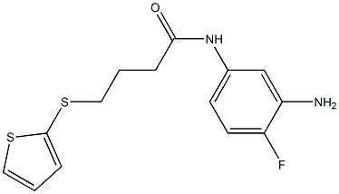 N-(3-amino-4-fluorophenyl)-4-(thiophen-2-ylsulfanyl)butanamide Struktur