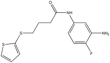 N-(3-amino-4-fluorophenyl)-4-(thiophen-2-ylsulfanyl)butanamide