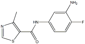 N-(3-amino-4-fluorophenyl)-4-methyl-1,3-thiazole-5-carboxamide Structure