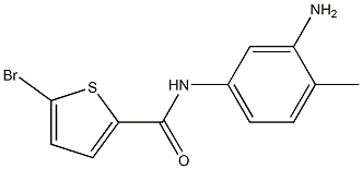 N-(3-amino-4-methylphenyl)-5-bromothiophene-2-carboxamide 结构式