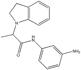 N-(3-aminophenyl)-2-(2,3-dihydro-1H-indol-1-yl)propanamide,,结构式