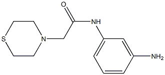 N-(3-aminophenyl)-2-(thiomorpholin-4-yl)acetamide,,结构式