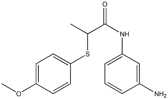 N-(3-aminophenyl)-2-[(4-methoxyphenyl)sulfanyl]propanamide