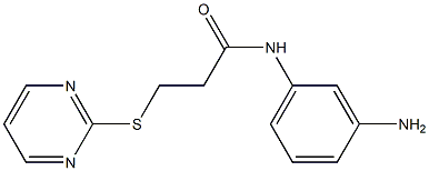 N-(3-aminophenyl)-3-(pyrimidin-2-ylsulfanyl)propanamide Struktur