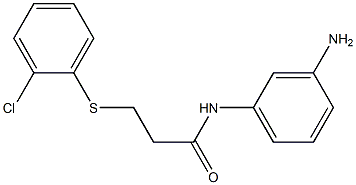N-(3-aminophenyl)-3-[(2-chlorophenyl)sulfanyl]propanamide 化学構造式