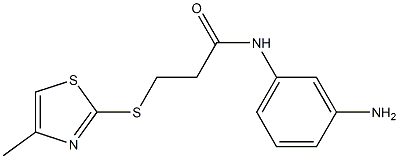 N-(3-aminophenyl)-3-[(4-methyl-1,3-thiazol-2-yl)sulfanyl]propanamide 结构式