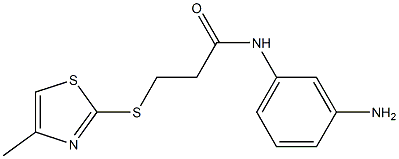 N-(3-aminophenyl)-3-[(4-methyl-1,3-thiazol-2-yl)sulfanyl]propanamide,,结构式