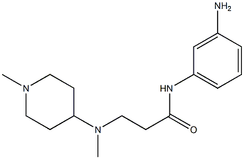 N-(3-aminophenyl)-3-[methyl(1-methylpiperidin-4-yl)amino]propanamide 结构式