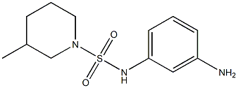 N-(3-aminophenyl)-3-methylpiperidine-1-sulfonamide 化学構造式
