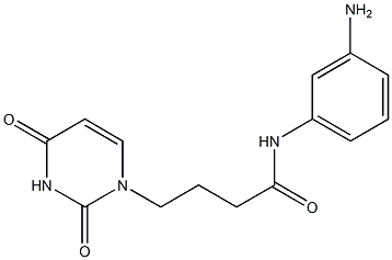 N-(3-aminophenyl)-4-(2,4-dioxo-1,2,3,4-tetrahydropyrimidin-1-yl)butanamide Structure