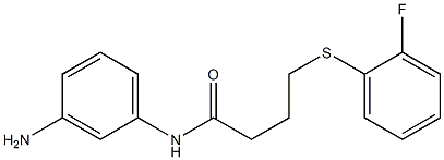 N-(3-aminophenyl)-4-[(2-fluorophenyl)sulfanyl]butanamide Structure