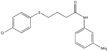 N-(3-aminophenyl)-4-[(4-chlorophenyl)sulfanyl]butanamide 化学構造式