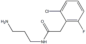 N-(3-aminopropyl)-2-(2-chloro-6-fluorophenyl)acetamide Structure